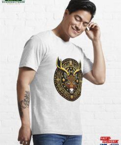 Deer Head With A Illustrated Pattern Essential T Shirt Classic Hoodie 3