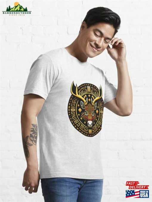 Deer Head With A Illustrated Pattern Essential T-Shirt Classic Hoodie