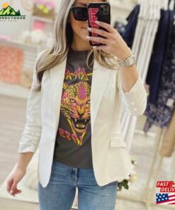 Def Leppard Neon Cat Rolled Sleeve Boyfriend Tee (Def0087 Unisex Hoodie 2 Def Leppard Neon Cat Rolled Sleeve Boyfriend Tee Def0087 Unisex Hoodie 3