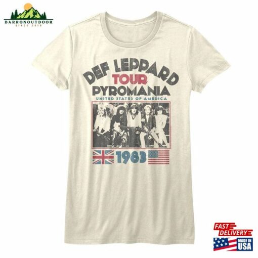 Def Leppard Pyromania Tour Natural Junior Women’s T-Shirt Classic Unisex