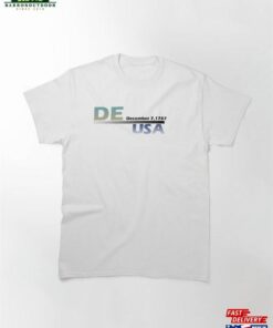 Delaware Usa Icon Textile Design Classic T-Shirt Hoodie