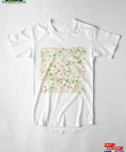 Delicate Bloom Soft Cherry Blossoms On Spring Green Long T Shirt Classic Unisex 3
