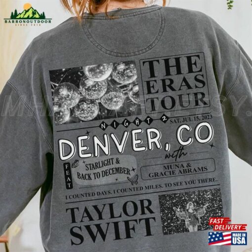 Denver Co Night 2 Comfort Colors Shirt Surprise Songs Classic Hoodie