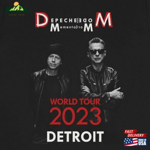 Depeche Mode 2023 Black T-Shirt Designed For Memento Mori World Tour Concert In Detroit Free Shipping Classic Sweatshirt