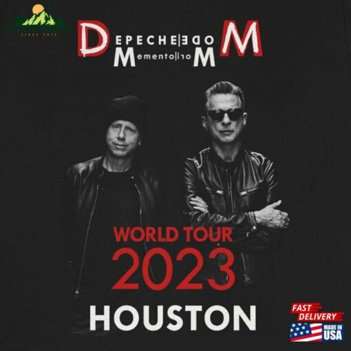 Depeche Mode Tour Shirt 2023 Memento Mori World Concert In Houston Black Unisex Classic