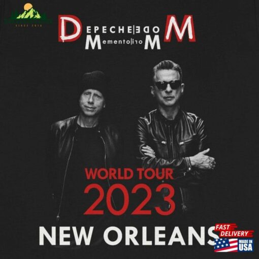 Depeche Mode Tour Shirt 2023 Memento Mori World Concert In New Orleans Black Classic Hoodie