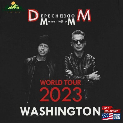 Depeche Mode Tour Shirt 2023 Memento Mori World Concert In Washington Black Music Unisex T-Shirt