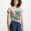 Dinosaur Monster Devouring A Donut Classic T-Shirt Unisex