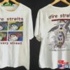 Dire Straits On Every Street Graphic T-Shirt Vtg 90S Europe Tour 1992 Shirt Rock Band Hoodie Sweatshirt