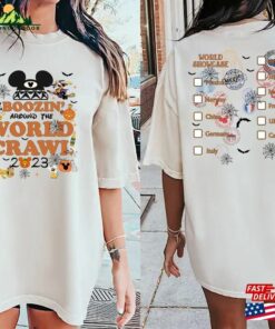 Disney Boozin'around The World Crawl Halloween Shirt Sweatshirt T-Shirt 1 Disney Boozinaround The World Crawl Halloween Shirt Sweatshirt T Shirt 2