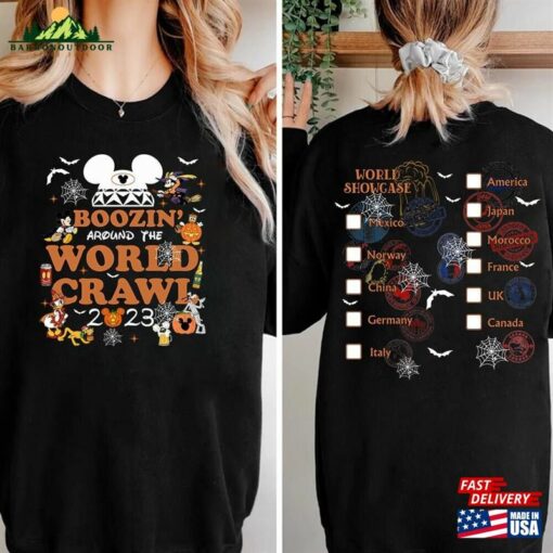 Disney Boozin’around The World Crawl Halloween Shirt Sweatshirt T-Shirt