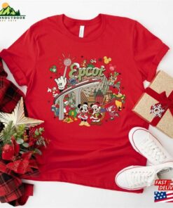 Disney Epcot Christmas Shirt World Tour Mickey And Friends T Shirt Sweatshirt 1