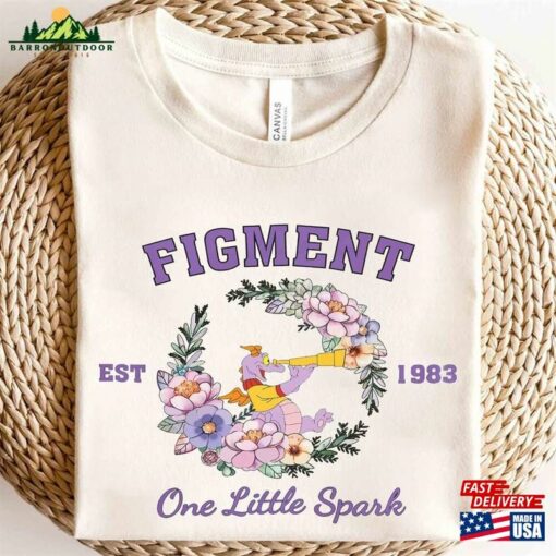 Disney Epcot Cute Figment Dragon One Little Spark Retro Shirt Walt World Tee Hoodie Classic