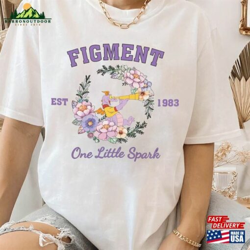 Disney Epcot Cute Figment Dragon One Little Spark Retro Shirt Walt World Tee Hoodie Classic