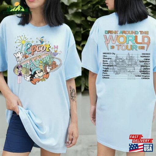 Disney Epcot World Tour Comfort Colors Shirt Center 1982 Mickey And Friends T-Shirt Classic