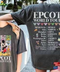 Disney Epcot World Tour Shirt Mickey And Friends Drinking Around The Unisex T Shirt 1