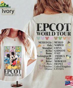 Disney Epcot World Tour Shirt Mickey And Friends Drinking Around The Unisex T Shirt 2