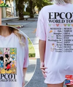 Disney Epcot World Tour Shirt Mickey And Friends Drinking Around The Unisex T Shirt 3