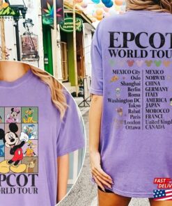 Disney Epcot World Tour Shirt Mickey And Friends Drinking Around The Unisex T Shirt 4