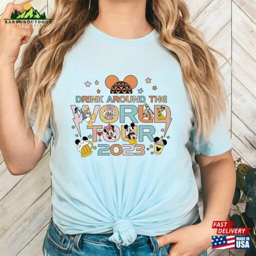 Disney Epcot World Tour Shirt Retro Mickey And Friends Hoodie Classic