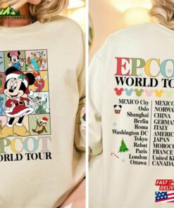 Disney Epcot World Tour Two Sided Christmas Hoodie Mickey And Friends Sweatshirt Unisex 1