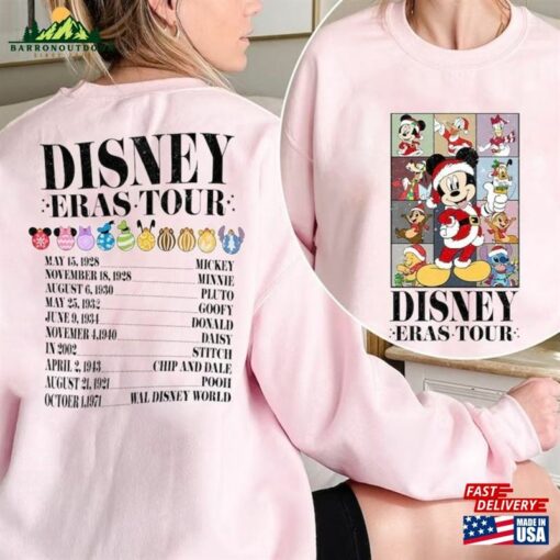 Disney Eras Tour Christmas Shirt Mickey And Friends Party 2023 Shirts Hoodie Unisex