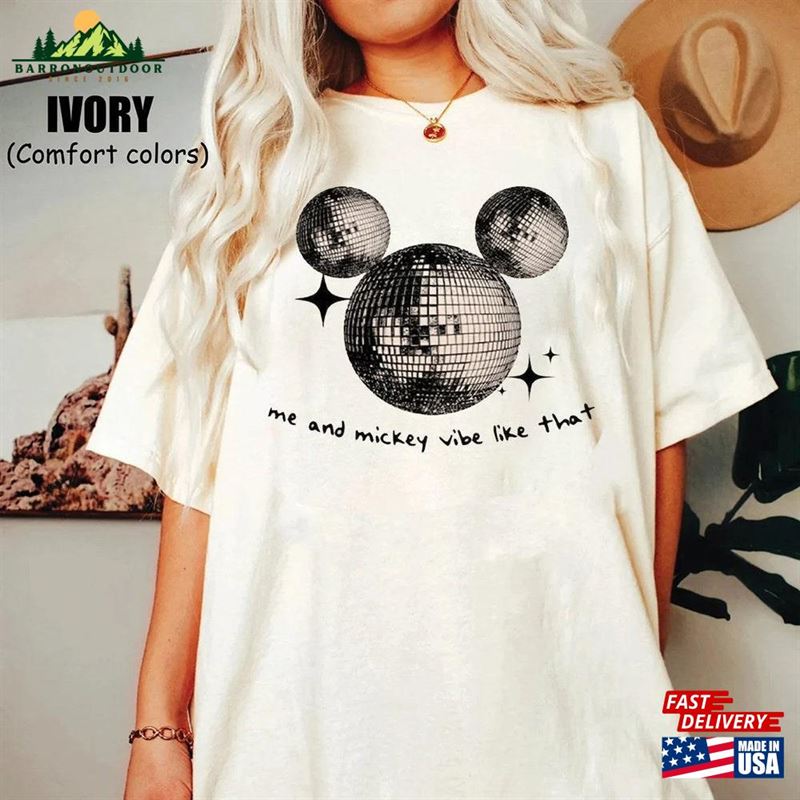 Disney Eras Tour Comfort Color Shirt Me And Mickey Vibe Like That Vintage Mouse Disco Ball Unisex T-Shirt Disney Eras Tour Comfort Color Shirt Me And Mickey Vibe Like That Vintage Mouse Disco Ball Unisex T-Shirt