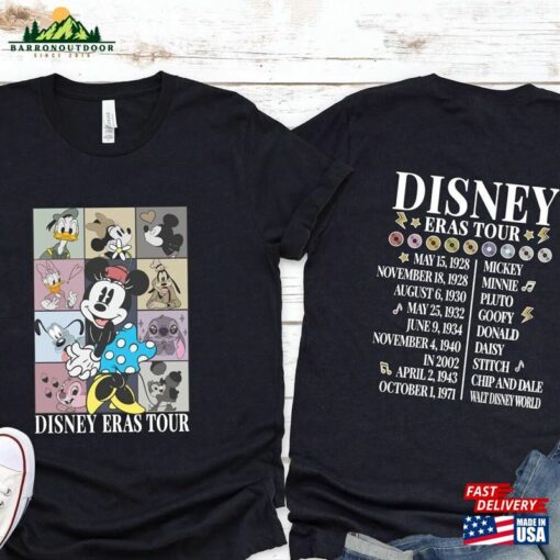 Disney Eras Tour Shirt Minnie Mickey Characters T-Shirt Hoodie