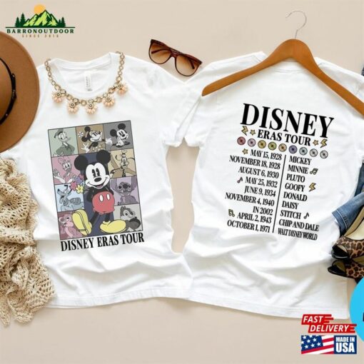 Disney Eras Tour Shirt Minnie Mickey Characters T-Shirt Hoodie