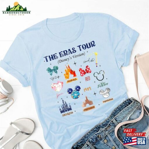 Disney Eras Tour Shirt Vintage Disneyland Mickey Retro Castle T-Shirt Unisex