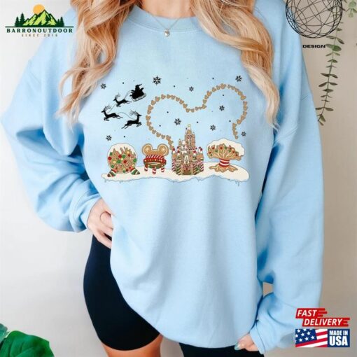 Disney Gingerbread Castle Mickey Epcot Shirts Christmas Shirt Hoodie Sweatshirt