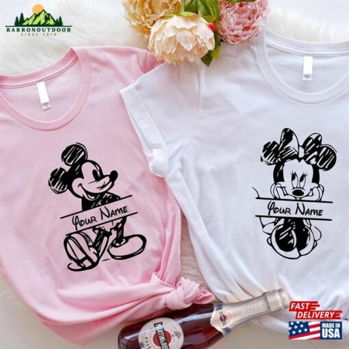 Disney Mickey Minnie Shirt Vacation Sweatshirt Couple Matching Shirts Hoodie T-Shirt