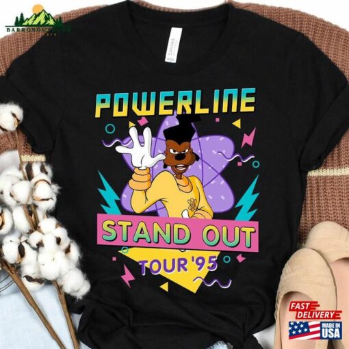 Disney Powerline Stand Out World Tour 95 Shirt Vintage A Goofy Movie Wdw Matching Family Classic Hoodie