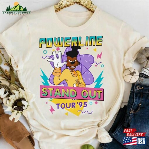 Disney Powerline Stand Out World Tour 95 Shirt Vintage A Goofy Movie Wdw Matching Family Classic Hoodie