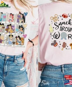 Disney Snacking Around The World Princesses Collage Shirt Front Classic Sweatshirt 3