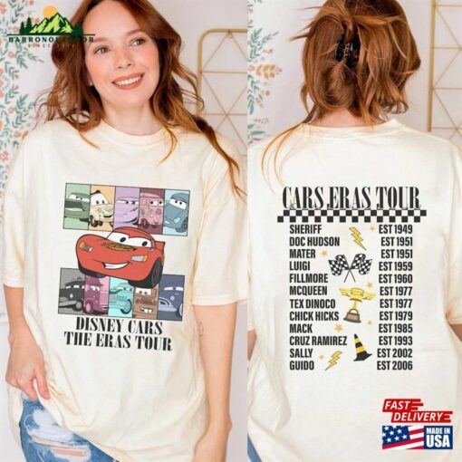 Disneyland Cars Eras Tour Shirt Lightning Mcqueen T-Shirt Land Sweatshirt