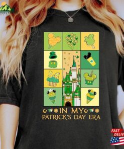 Disneyland In My St Patricks Era Shirt Lucky Magical Castle Sweatshirt Disney Snacks Lover Gift T-Shirt