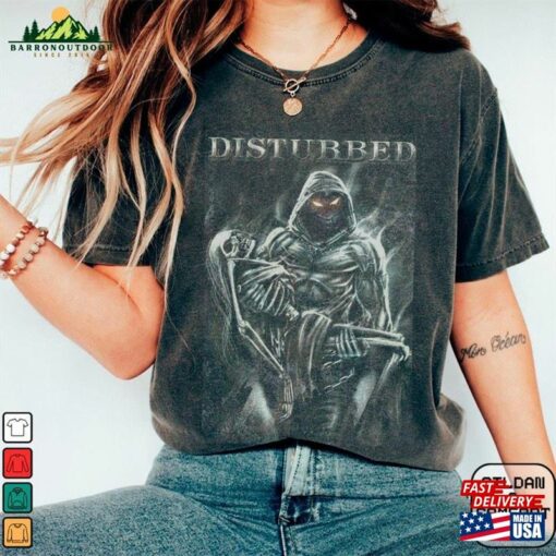 Disturbed T-Shirt Lost Souls Band Logo Official Unisex Merch Hello Darkness Tee Classic Sweatshirt