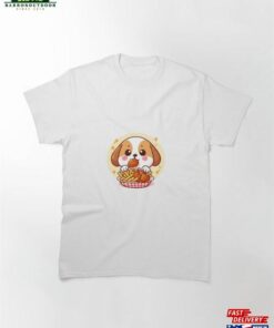 Dog Eating Fried Chicken Classic T-Shirt Sweatshirt Unisex