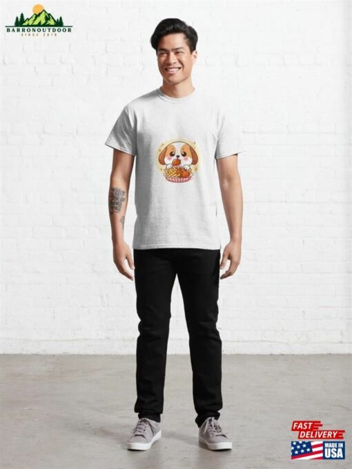 Dog Eating Fried Chicken Classic T-Shirt Sweatshirt Unisex