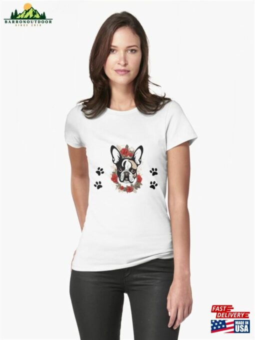 Dog Mom Lover French Bulldog Crazy Lady Owner Fitted T-Shirt Sweatshirt