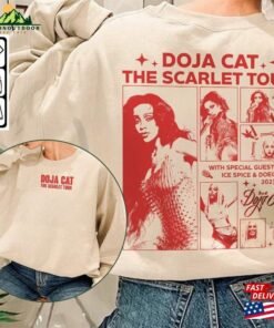 Doja Cat Rap Shirt Double Sided The Scarlet Tour 2023 Vintage 90S Y2k Style Sweatshirt Hoodie 2