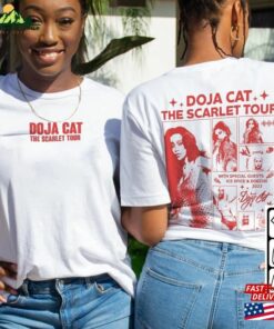 Doja Cat Rap Shirt Double Sided The Scarlet Tour 2023 Vintage 90S Y2k Style Sweatshirt Hoodie 4