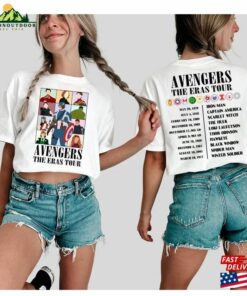 Double Side Avengers The Eras Tour Tee Sweatshirt Hoodie Marvel Fan Gift T Shirt For Him Her Classic 1