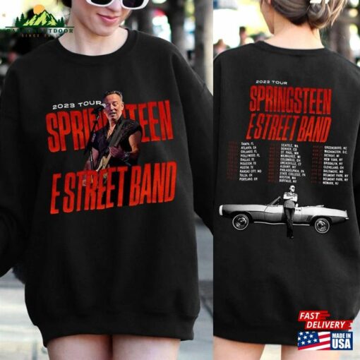 Double Side Bruce Springsteen The E Street Band Tour 2023 T-Shirt Gift Sweatshirt Unisex