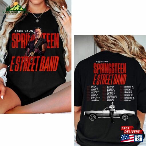 Double Side Bruce Springsteen The E Street Band Tour 2023 T-Shirt Gift Sweatshirt Unisex