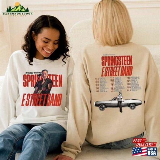 Double Side Bruce Springsteen The E Street Band Tour 2023 T-Shirt Gift Sweatshirt Unisex