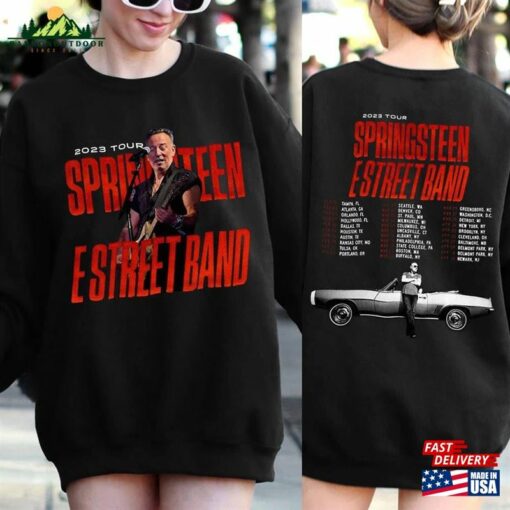 Double Side Bruce Springsteen The E Street Band Tour 2023 T-Shirt Gift Sweatshirt Unisex Classic