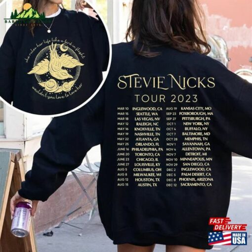 Double Side Stevie Nicks Tour 2023 Sweatshirt Fleetwood Mac Band Shirt Unisex Hoodie