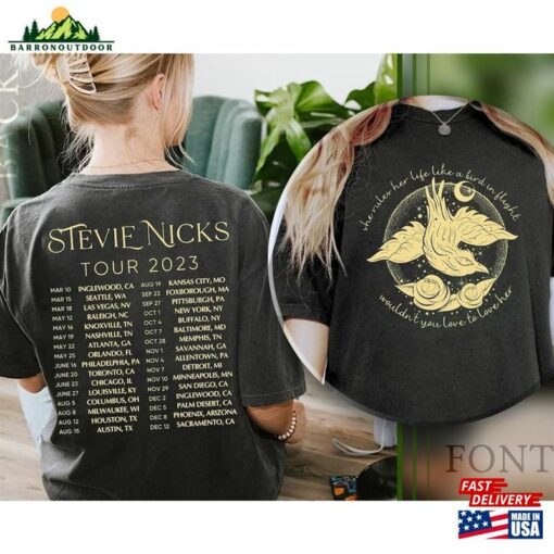 Double Side Stevie Nicks Tour 2023 Sweatshirt Fleetwood Mac Band Shirt Unisex Hoodie